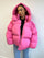 PREMIUM HOODED PUFFER PINK