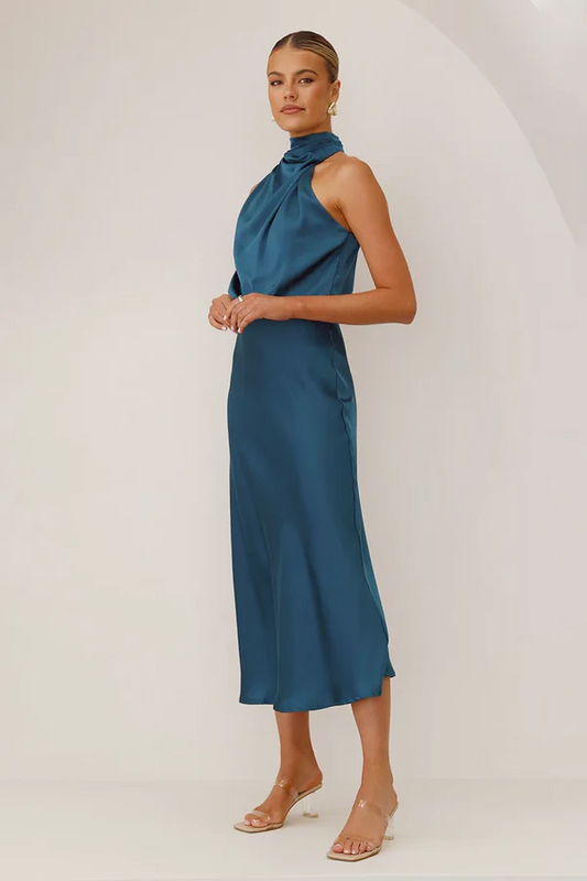 Esther Maxi-jurk - Blauwgroen