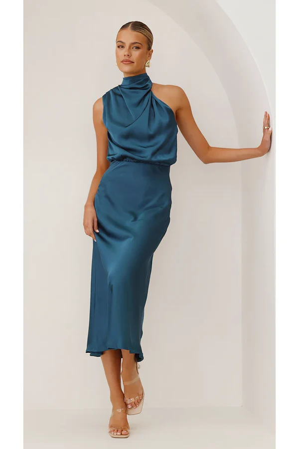 Esther Maxi-jurk - Blauwgroen