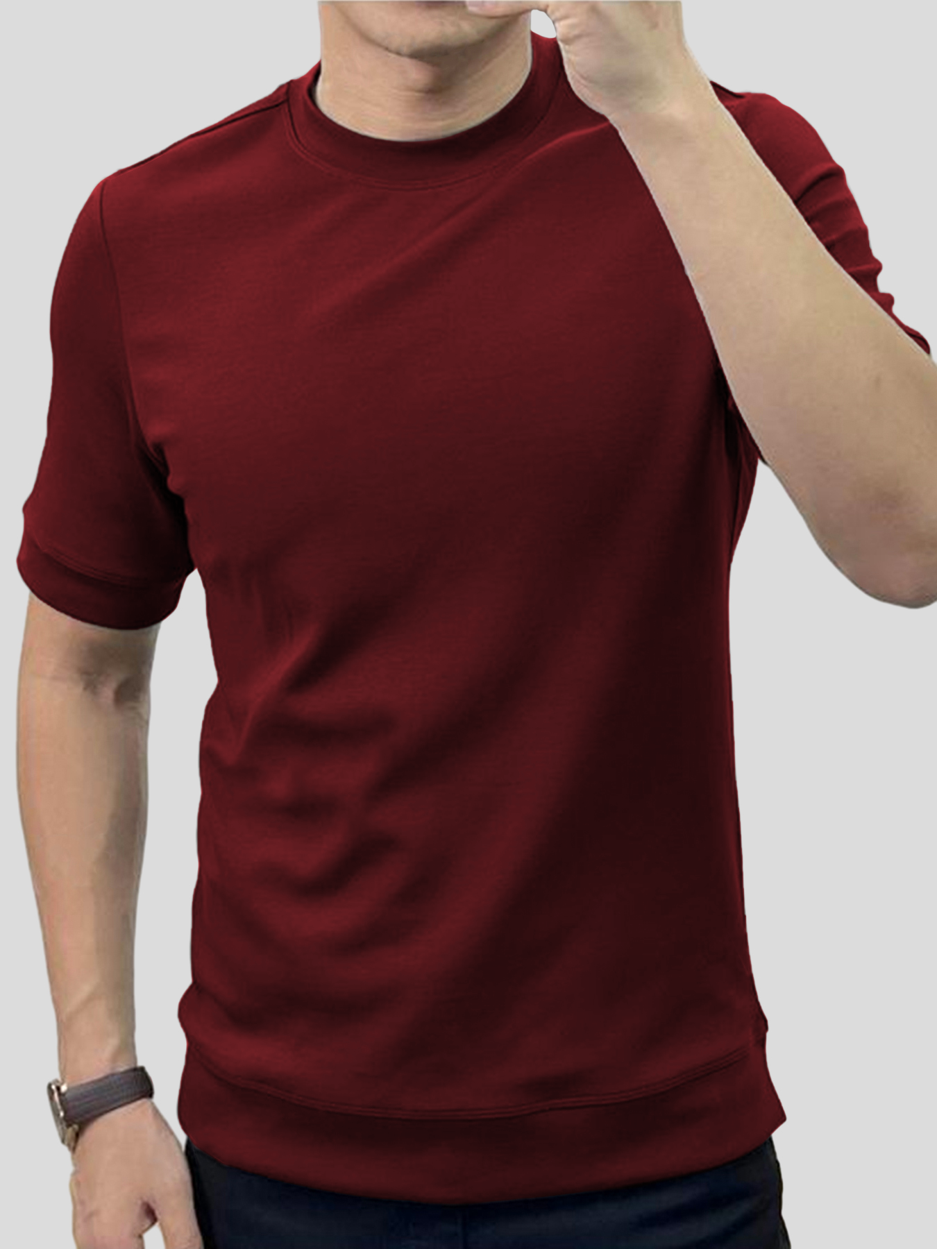 Modal Blend Short Sleeve Tee:Slim Fit