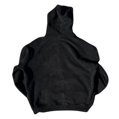 BLACK CLEAN ZIPPER HOODIE