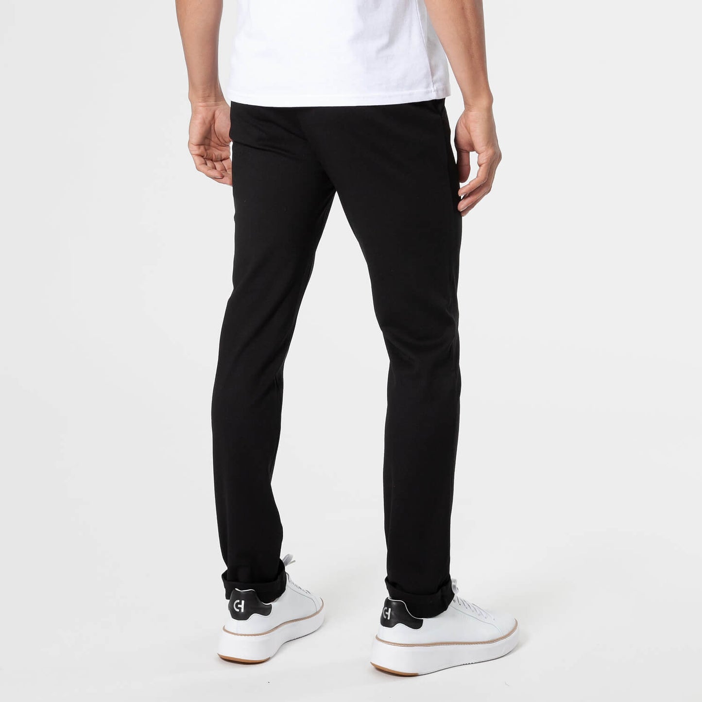 Black Slim Comfort Knit Chino Pant