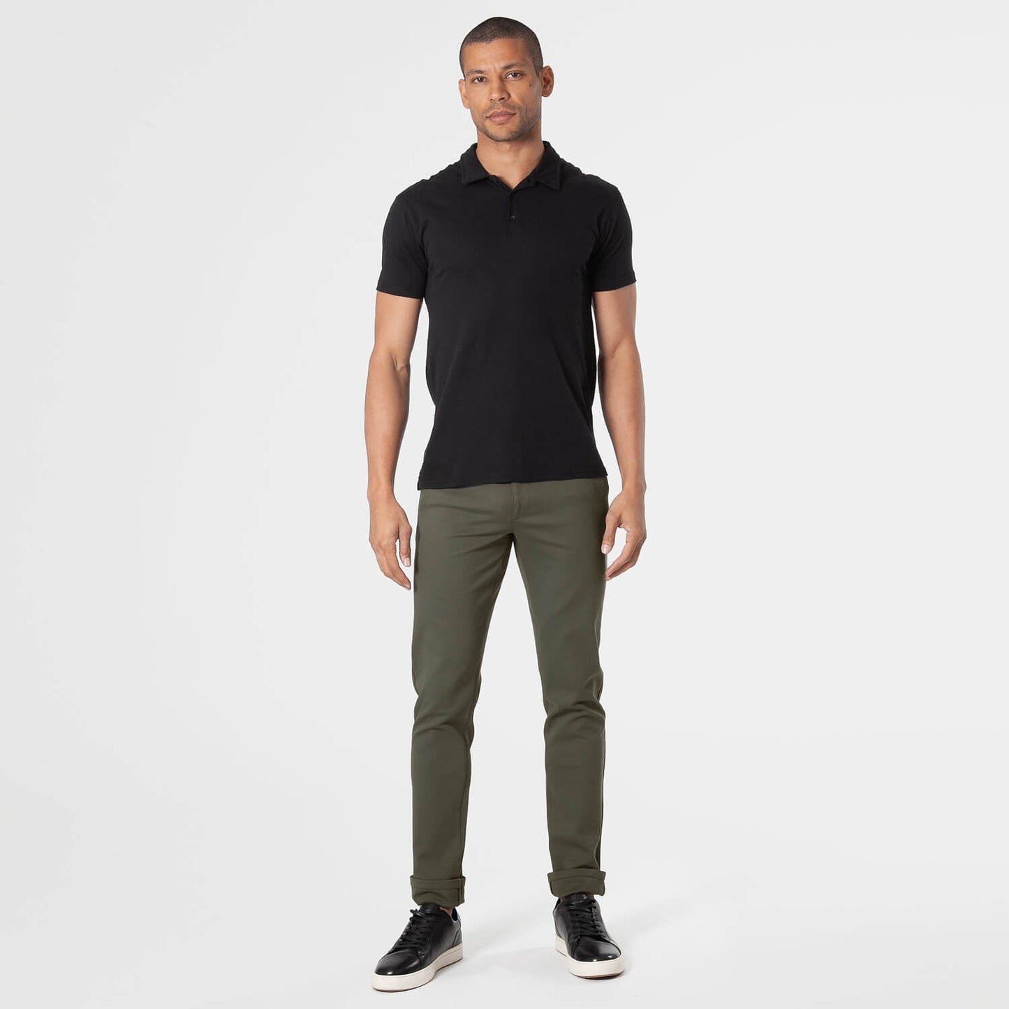 Military Green Slim Comfort Knit Chino Pant