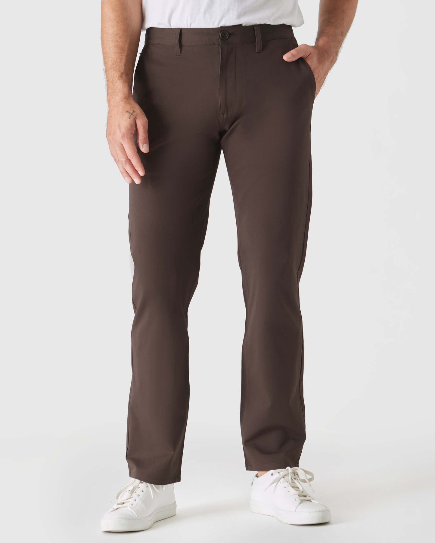 Khaki & Dark Oak Straight Twill Chino 2-Pack