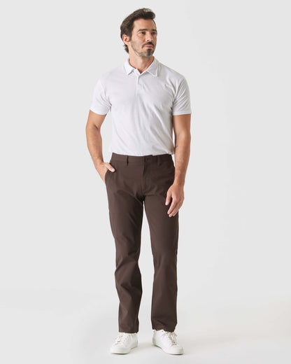 Dark Oak Straight Twill Chino Pant