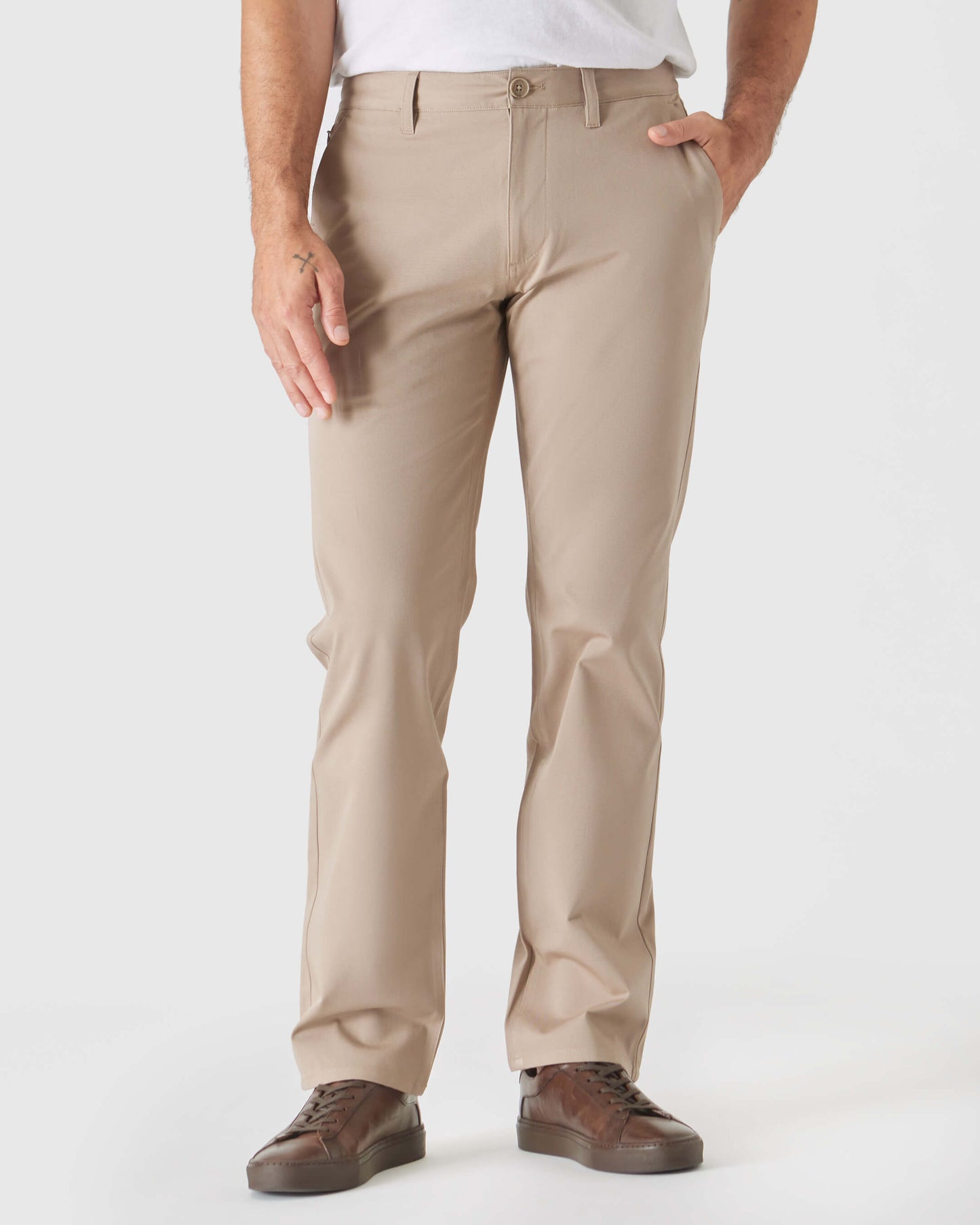 Black & Khaki Straight Twill Chino 2-Pack