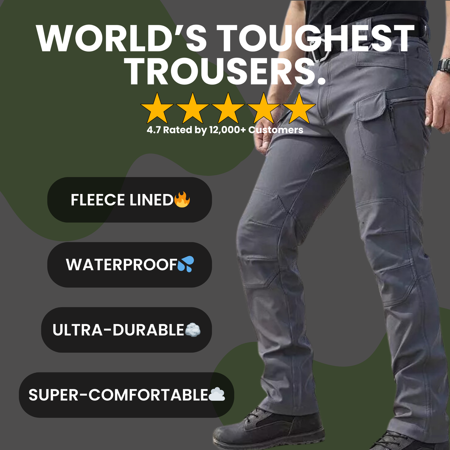 Fleece Lined Waterproof Utility Trousers