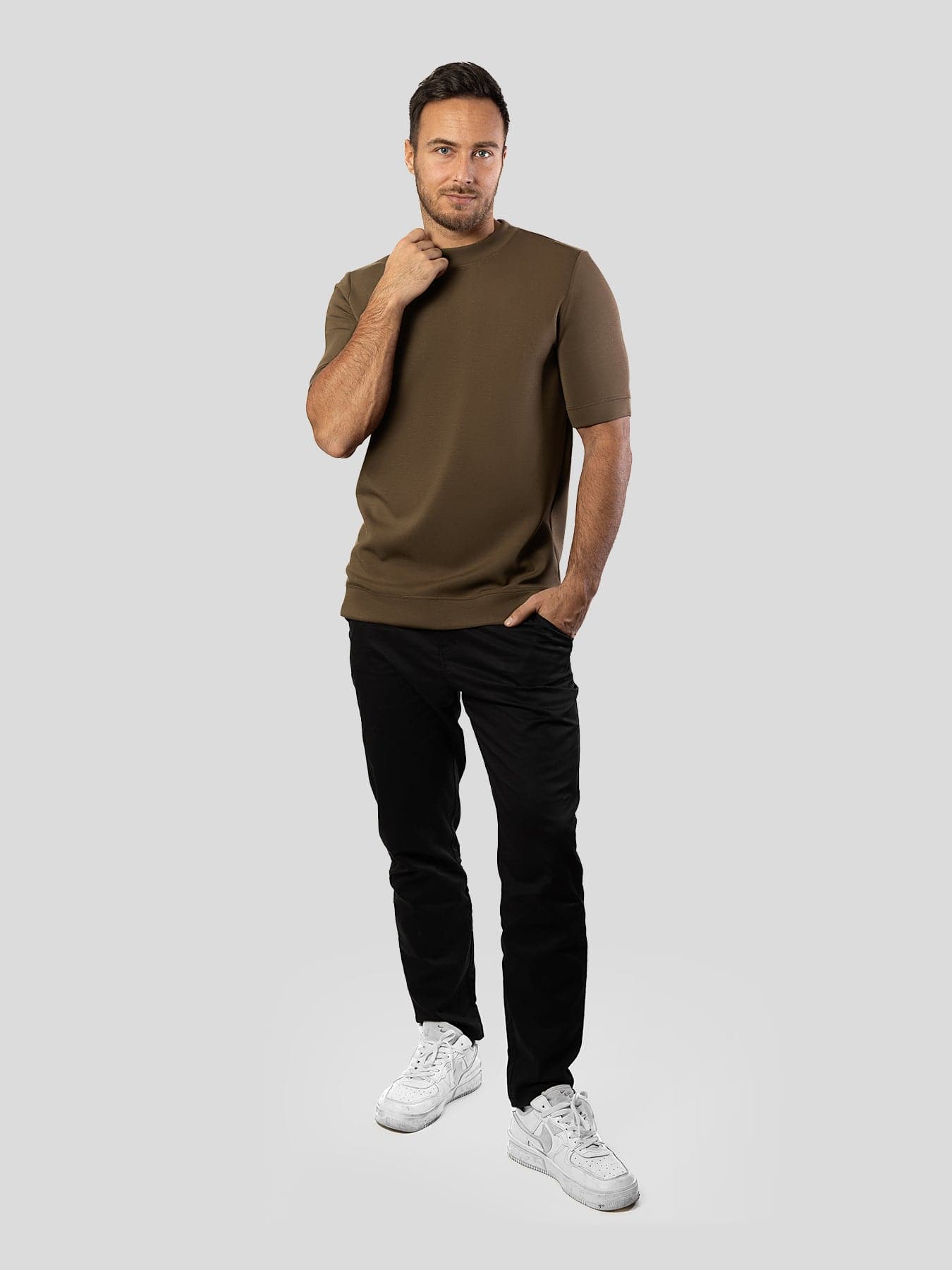 Modal Blend Short Sleeve Tee:Slim Fit