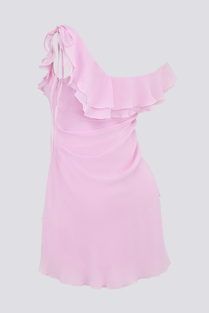 Anissa Off Shoulder Ruffle Mini Jurk