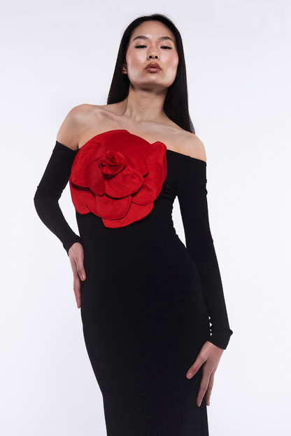 Blandine Off Shoulder Bloemen Maxi Jurk