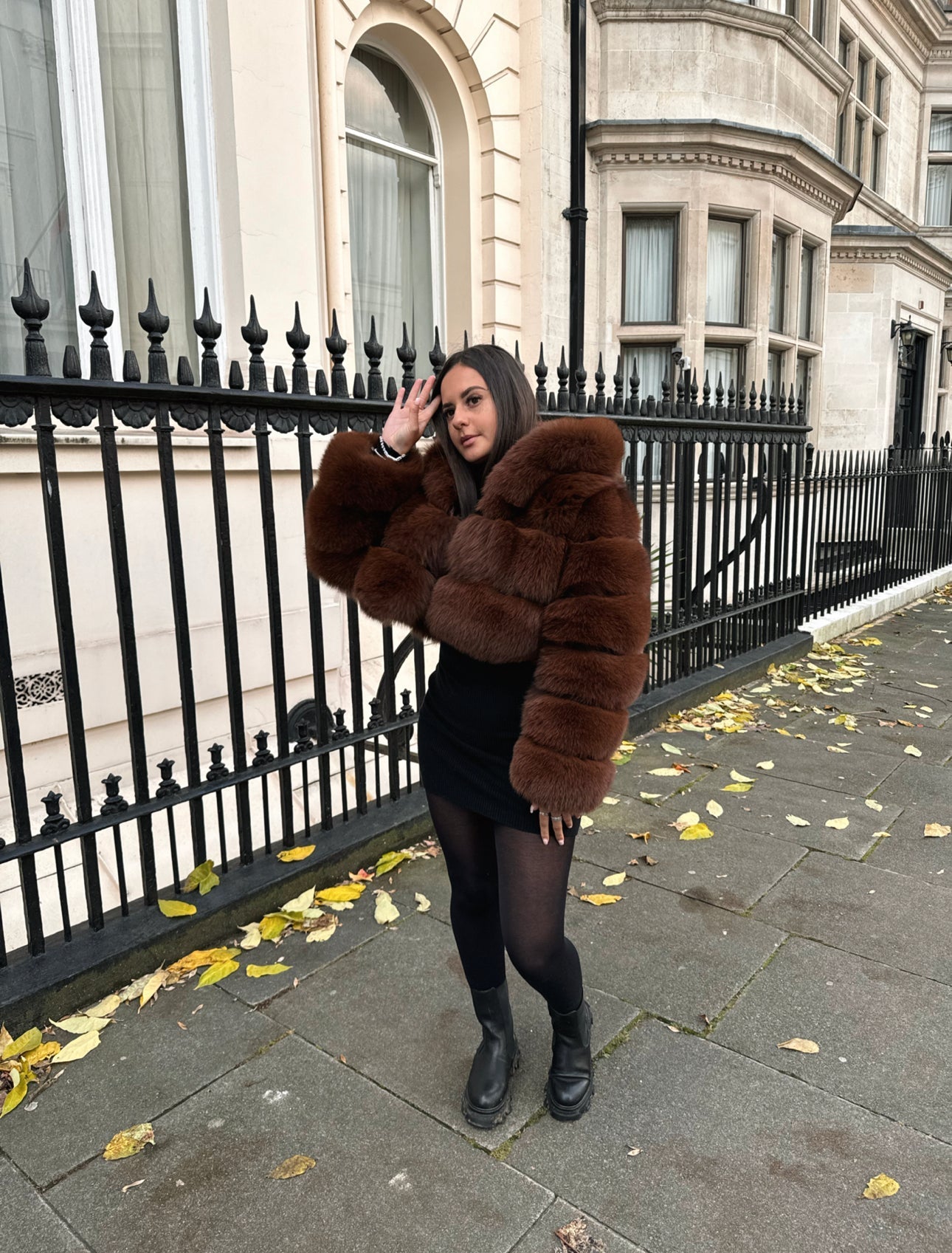 Eliana | Cropped Faux Fur Coat