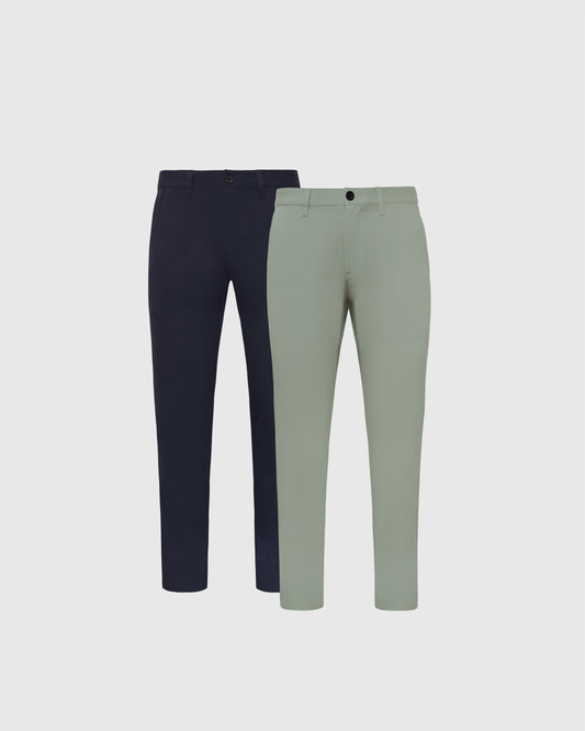 Navy & Meadow Slim Twill Chino Pant 2-Pack