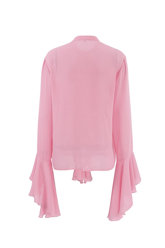 Michelle Semi-transparante blouse met ruches