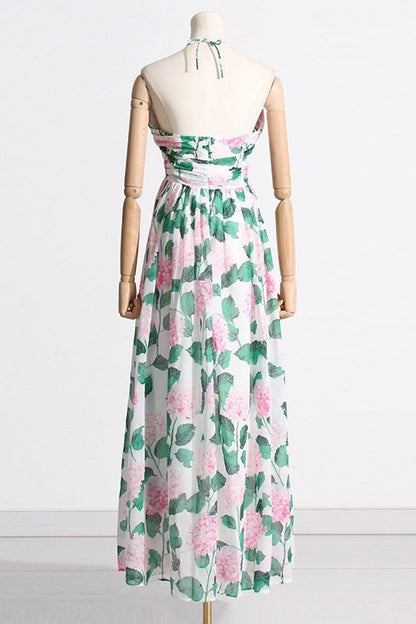 Madelaine Halterneck Bloemen Maxi Jurk