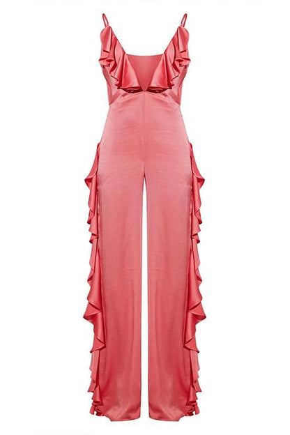 Agnes Ruffle V-hals Jumpsuit