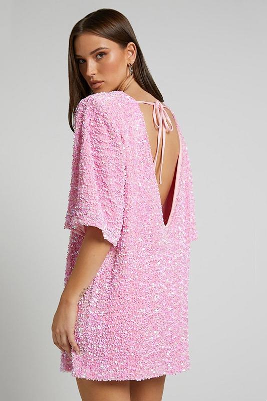 Alma Sequins Mini-jurk zonder rug