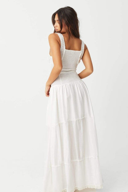 Anastasia Ruffle Semi-transparante Maxi-jurk