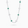 Silver Flower Tennis Chain - White & Green