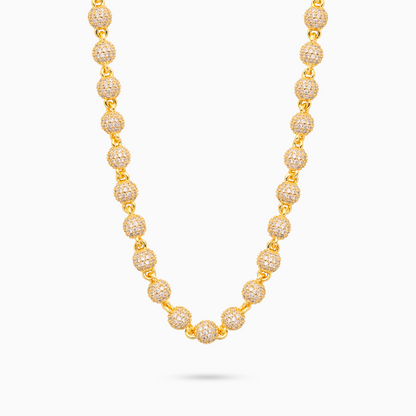 Bead link chain 6 mm gold