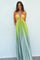 Belle Gradient Geplooide Maxi-jurk