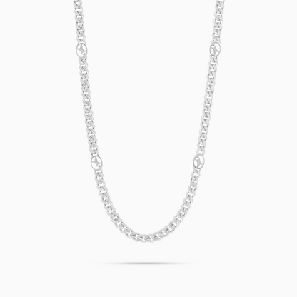 Cuban link chain 4 mm Signature Silver