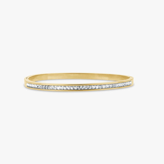 Krystal Bangle 18K guldbelagt 4mm