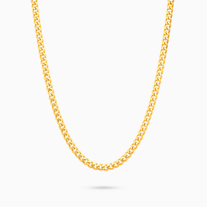 Cuban link chain 3 mm gold