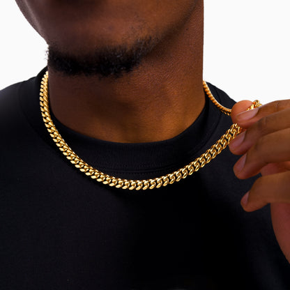 Cuban link chain 8 mm gold