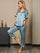 Piping Trim Moerbei Zijde Pyjama Set 2Pcs