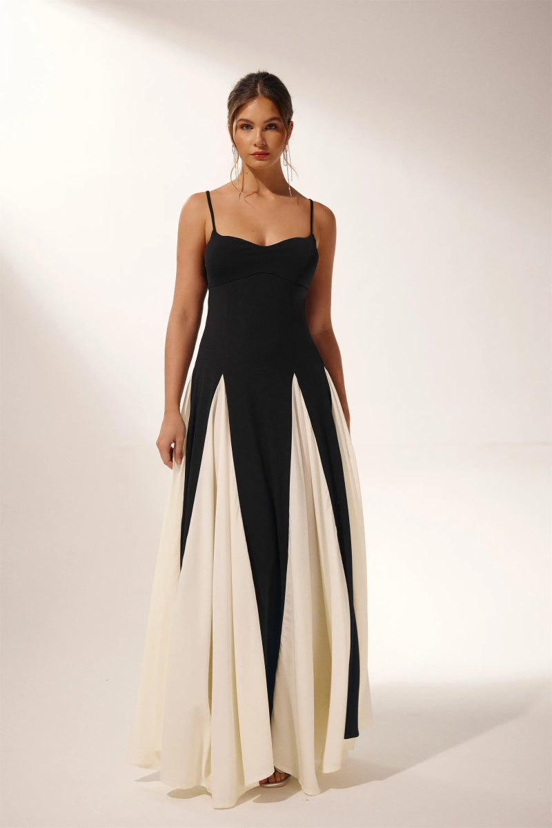 Griselda Color Block Maxi Slipjurk