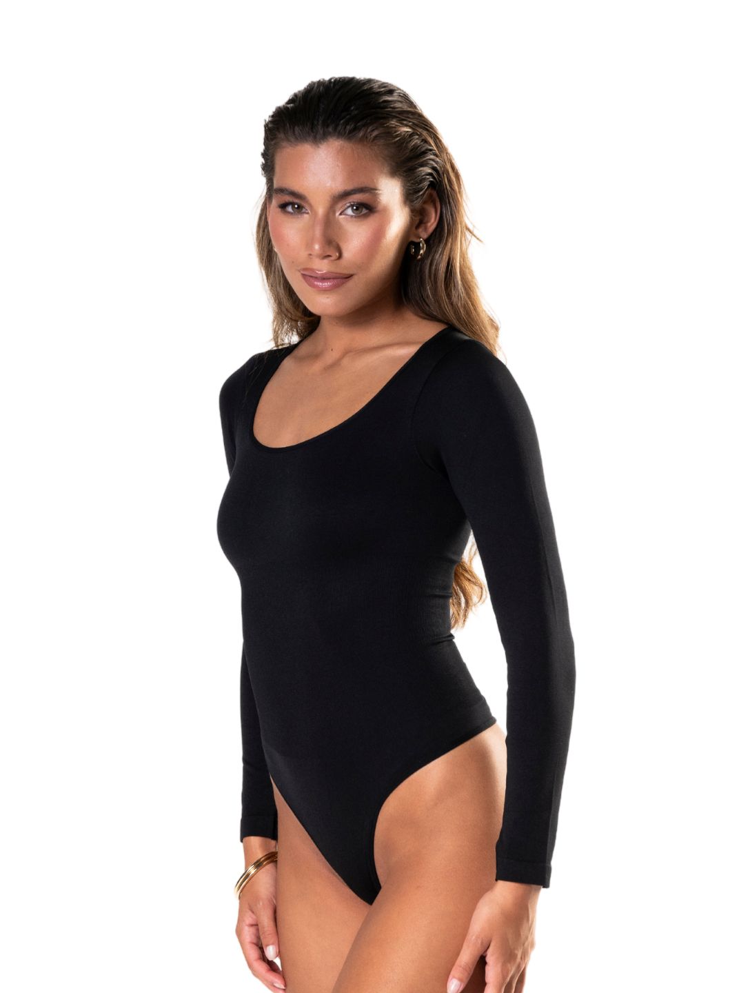 Long Sleeve Thong Bodysuit