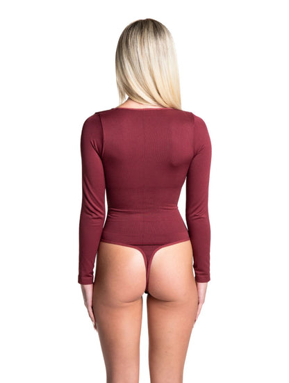 Long Sleeve Thong Bodysuit