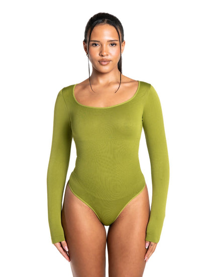 Long Sleeve Thong Bodysuit