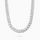 Iced Cuban link chain 10 mm silver