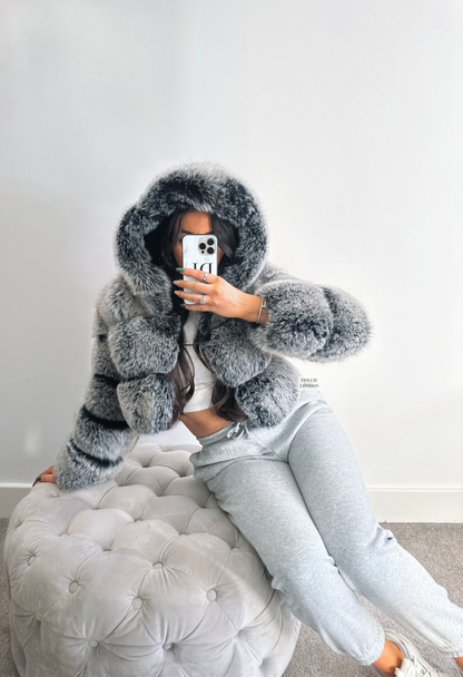 Eliana | Cropped Faux Fur Coat