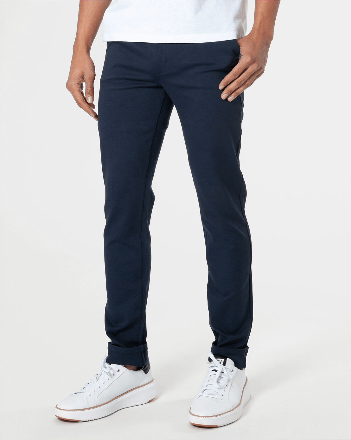 Navy Slim Comfort Knit Chino Pant