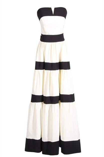 Karen Colorblock strik maxi-jurk