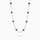 Silver Flower Tennis Chain - Green