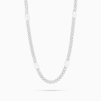 Cuban link chain 6 mm Signature Silver