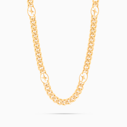 Cuban link chain 8 mm Signature Gold