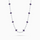 Silver Flower Tennis Chain - Purple Stones