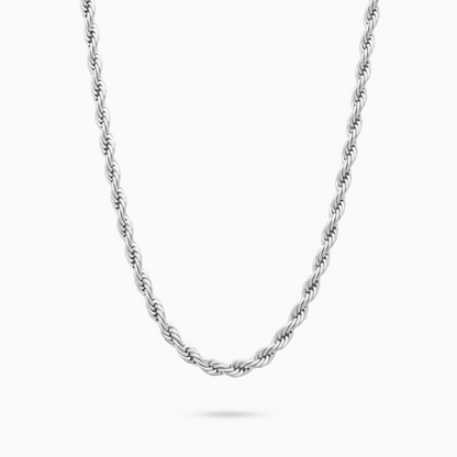 Rope chain 4 mm silver