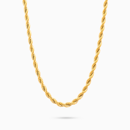 Rope chain 4 mm gold