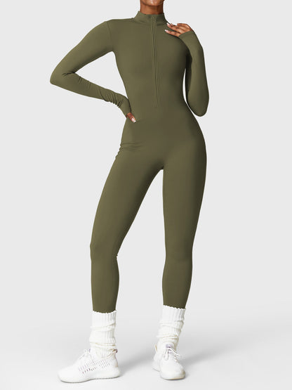 Yeoreo Belle Fleece Long Sleeve Zipper Jumpsuit