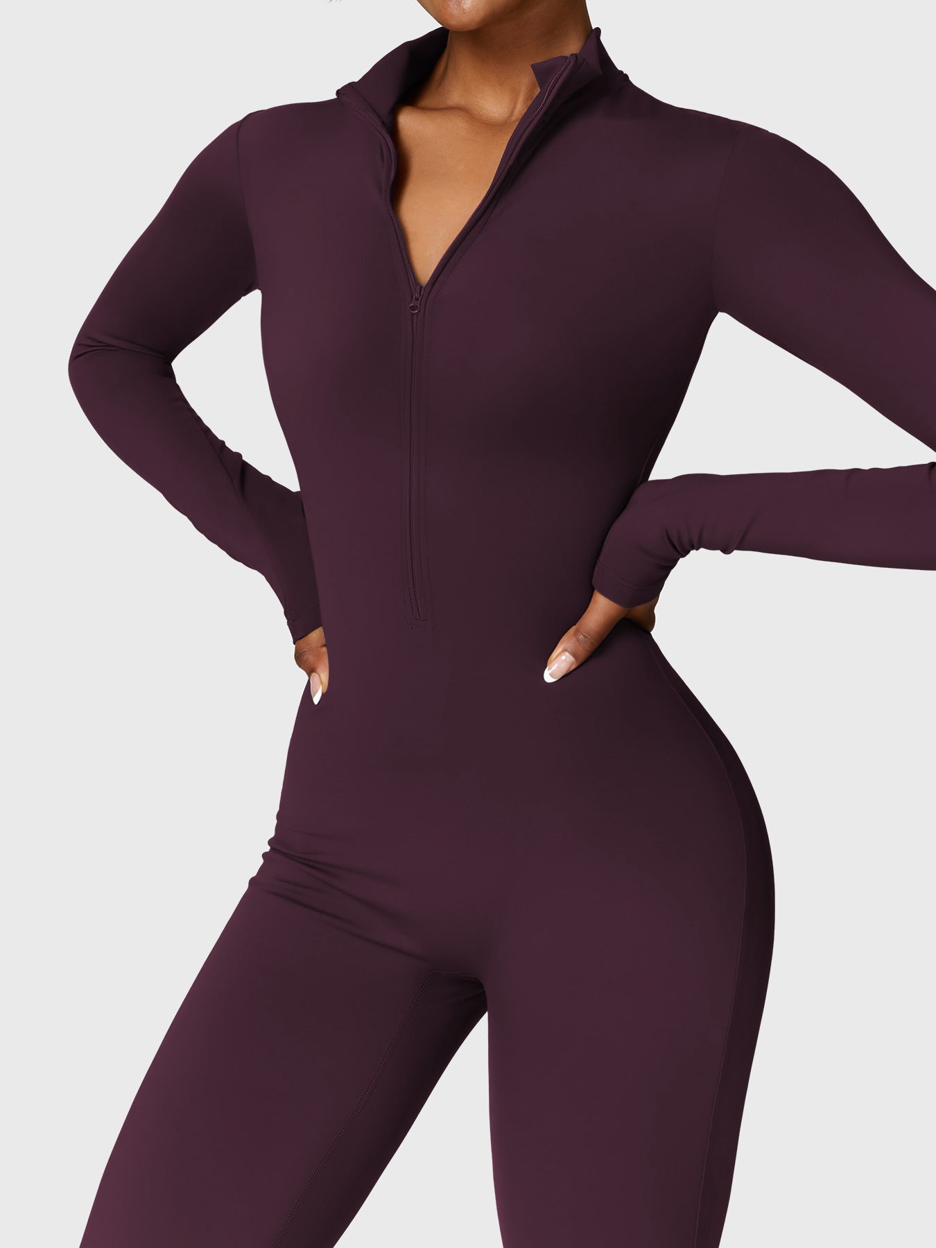 Yeoreo Belle Fleece Long Sleeve Zipper Jumpsuit